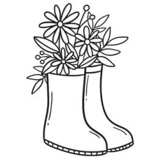 Flowers on Rainboots