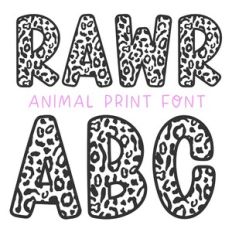 BFC Rawr Animal Print Font