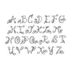 Bubble Script Alphabet