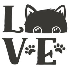love cat wordart