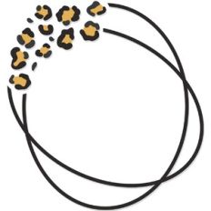 Round Geometric Frame Leopard Print