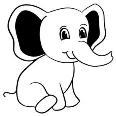 Baby elephant svg