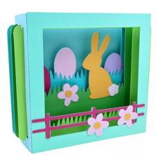 Bunny Garden Shadowbox Card