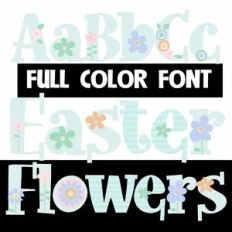 Easter Flowers Color Font