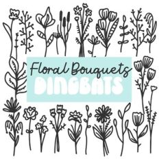 BFC Floral Bouquet Spring Dingbats Font