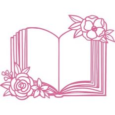 open book with flowers