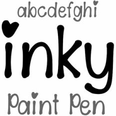 inky paint pen font