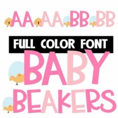 Baby Beakers Full-Color Font