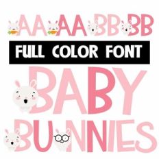 Baby Bunnies Color Font