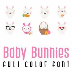 Baby Bunnies Full Color Font