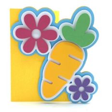 carrot and flowers card