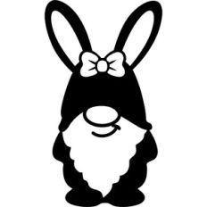 gnome with bunny hat