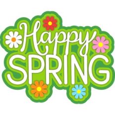happy spring and flowers