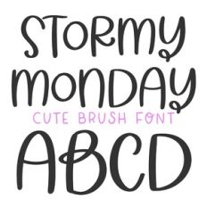 BFC Stormy Monday Brush Font