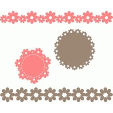 2 doilies with 2 matching borders