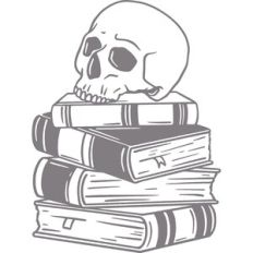 books with skull