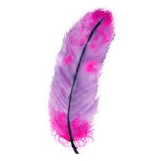 Mauve Hand Painted Watercolor Feather