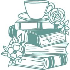 floral books with cup