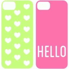 hello and hearts iphone 5 case template