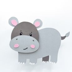 Funny hippopotamus from paper