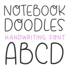 BFC Notebook Doodles Handwriting Font