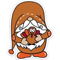 Thanksgiving Gnome Sticker