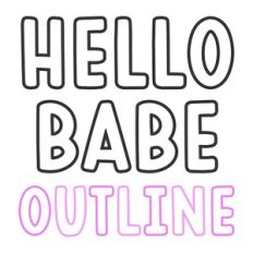 BFC Hello Babe Outline Font