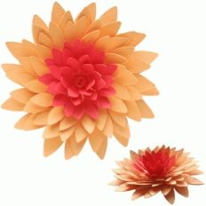 3d flower - leafy petals