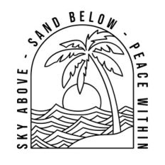 Sky above Sand below Peace within Line art