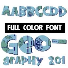 Geography 201 Color Font