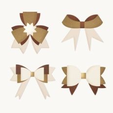 Hair Bow Bundle, Felt/card gift Bow Templates