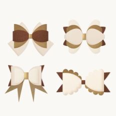 Hair Bow Bundle, Felt/card gift Bow Templates