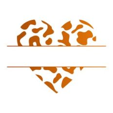 Leopard Heart monogram