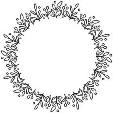 Foliage Round Frame