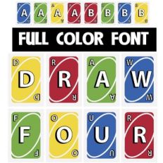 Draw Four Color Font