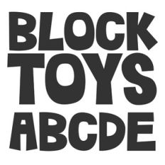 BFC Block Toys Kids Bold Font