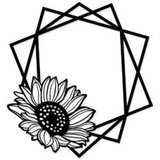 Geometric Sunflower Frame