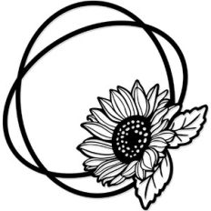 Geometric Sunflower Frame