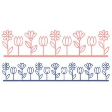 Line of simple flowers
