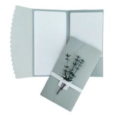 pocket wedding invitation with thyme