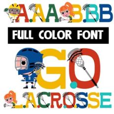 Go Lacrosse Color Font