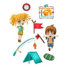 Cute Camping stickers
