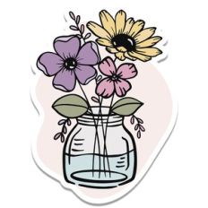 Flower Sticker