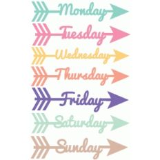 days of the week word arrows