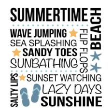 Summer Beach Inspirational Quote Words