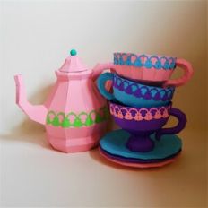 Tea Time Cup and Pot