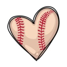 Baseball Sketch Heart