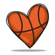 Basketball Sketch Heart