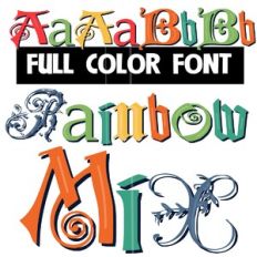 Rainbow Mix Color Font