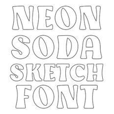 BFC Neon Soda Modern Sketch Font